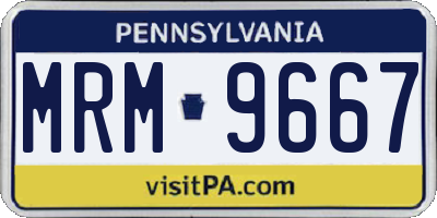 PA license plate MRM9667