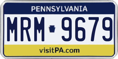 PA license plate MRM9679