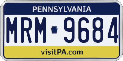 PA license plate MRM9684