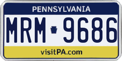 PA license plate MRM9686