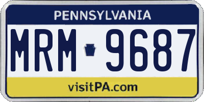 PA license plate MRM9687