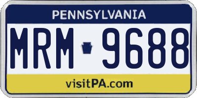 PA license plate MRM9688