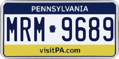 PA license plate MRM9689