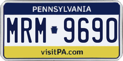 PA license plate MRM9690
