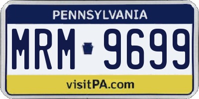 PA license plate MRM9699