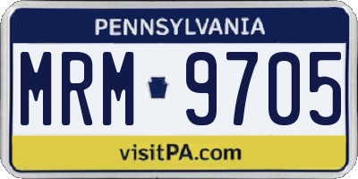 PA license plate MRM9705