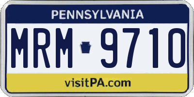 PA license plate MRM9710