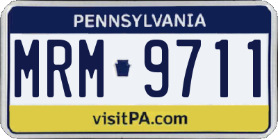 PA license plate MRM9711