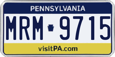 PA license plate MRM9715