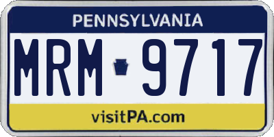 PA license plate MRM9717