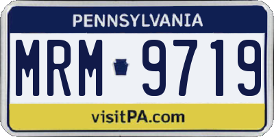 PA license plate MRM9719
