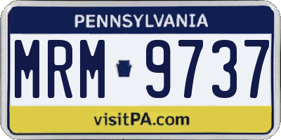 PA license plate MRM9737