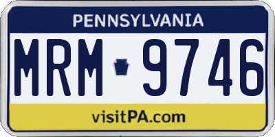 PA license plate MRM9746