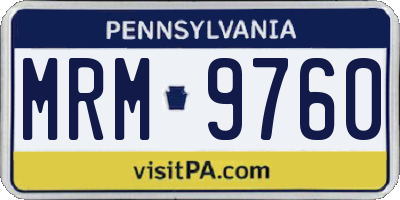PA license plate MRM9760