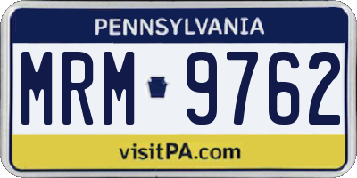 PA license plate MRM9762
