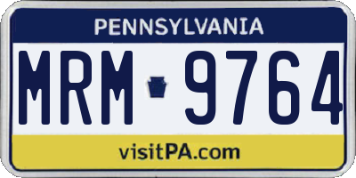 PA license plate MRM9764