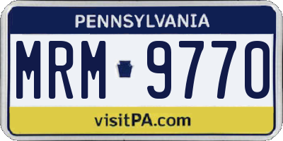 PA license plate MRM9770