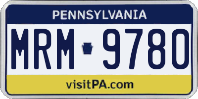PA license plate MRM9780