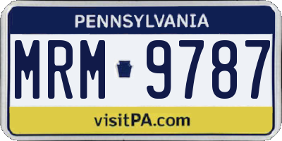 PA license plate MRM9787