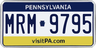 PA license plate MRM9795