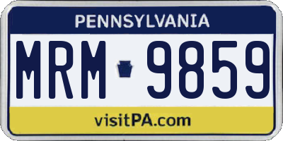 PA license plate MRM9859