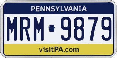 PA license plate MRM9879