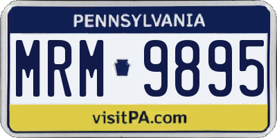 PA license plate MRM9895