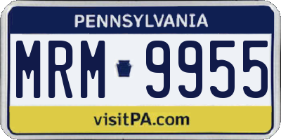 PA license plate MRM9955