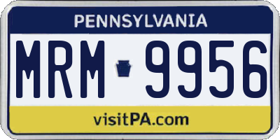 PA license plate MRM9956