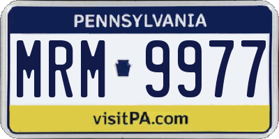 PA license plate MRM9977