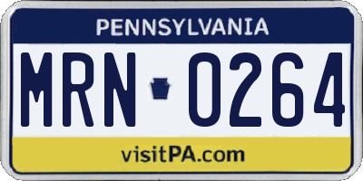PA license plate MRN0264
