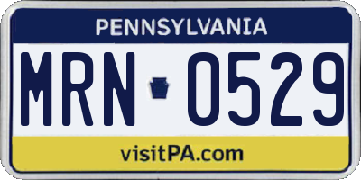 PA license plate MRN0529