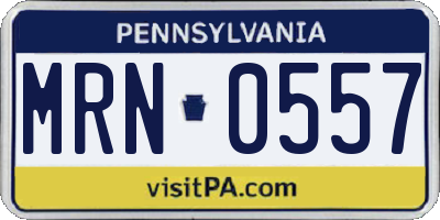 PA license plate MRN0557