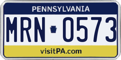 PA license plate MRN0573