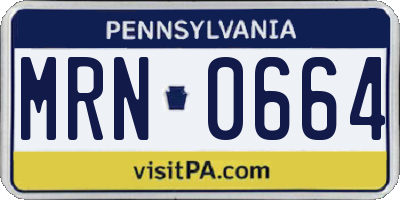 PA license plate MRN0664