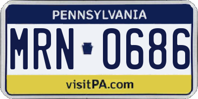 PA license plate MRN0686