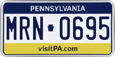 PA license plate MRN0695