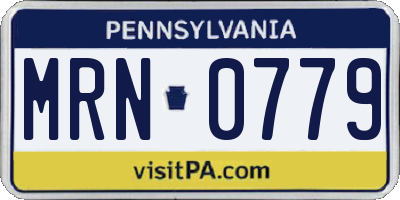 PA license plate MRN0779