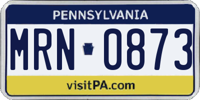 PA license plate MRN0873