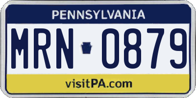 PA license plate MRN0879