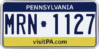 PA license plate MRN1127