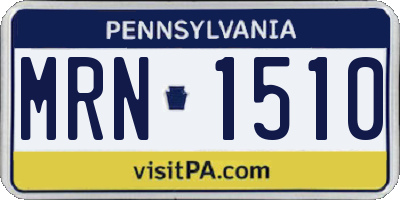 PA license plate MRN1510