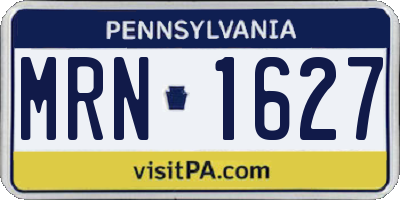 PA license plate MRN1627