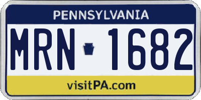 PA license plate MRN1682