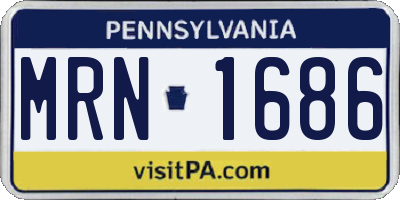 PA license plate MRN1686