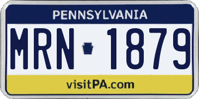 PA license plate MRN1879