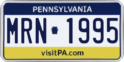 PA license plate MRN1995
