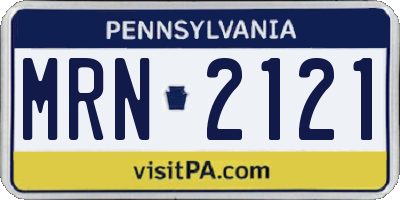 PA license plate MRN2121