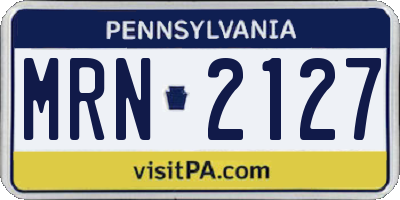 PA license plate MRN2127