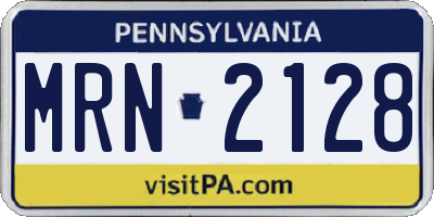 PA license plate MRN2128